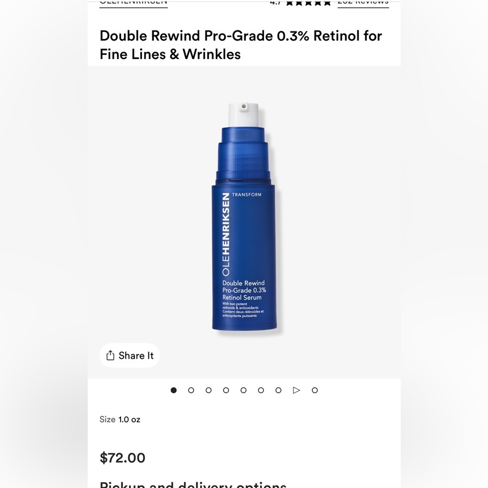 Ole Henriksen Double Rewind Retinol Serum in Blue Box
